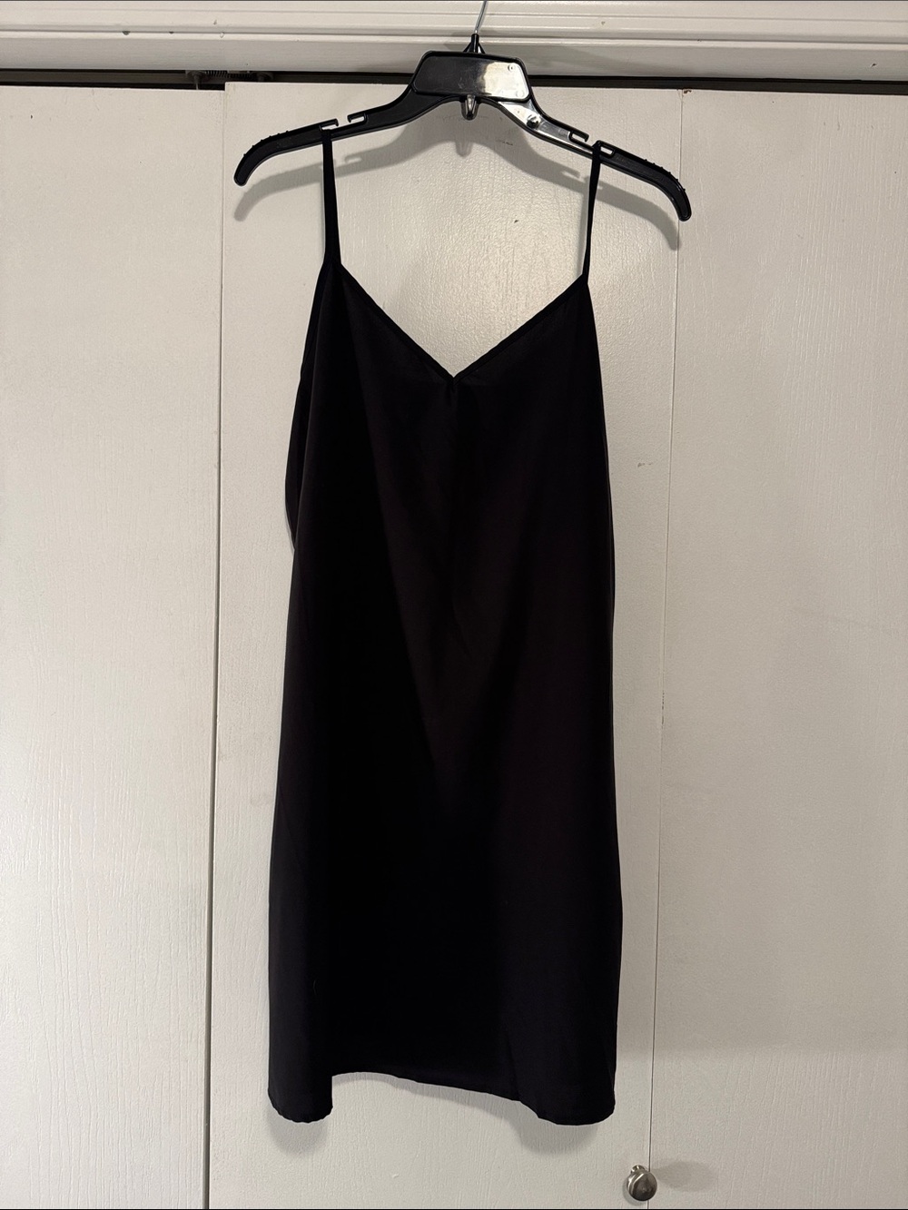 Classic Black Slip Dress with Spaghetti Straps